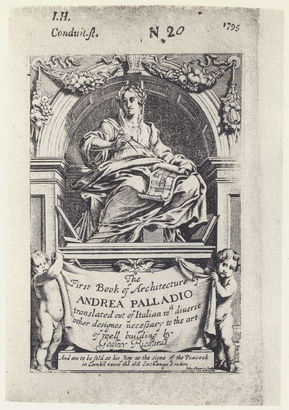A Palladio, The First Book of Architecture, Tr G Richards 1668 (s/v foto) av English Photographer