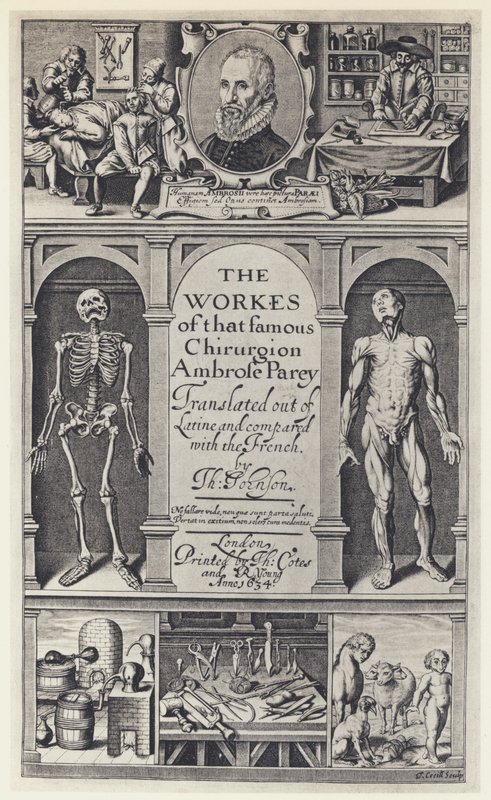 A Pare, The Workes, T Cotes och R Young 1634 (s/v foto) av English Photographer