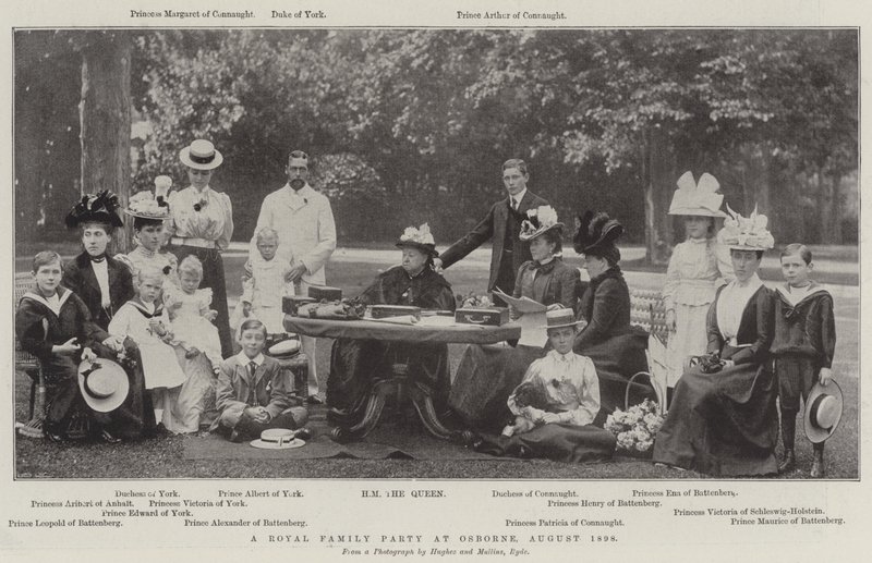 En kunglig familjefest i Osborne, augusti 1898 av English Photographer