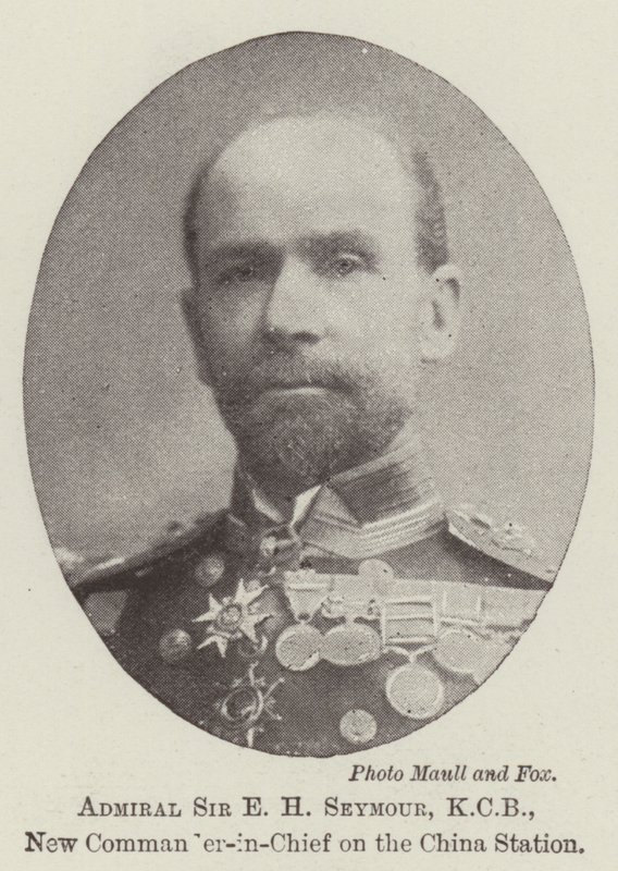 Amiral Sir E H Seymour, KCB, ny överbefälhavare på China Station av English Photographer