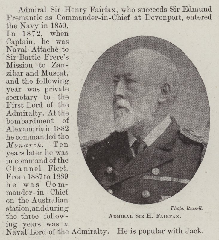 Amiral Sir H Fairfax av English Photographer