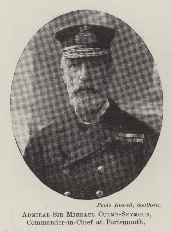 Amiral Sir Michael Culme-Seymour, överbefälhavare vid Portsmouth av English Photographer