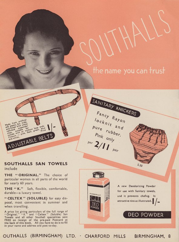 Reklam för Southalls sanitetsprodukter av English Photographer