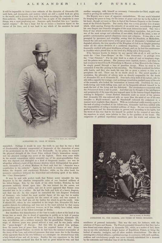 Alexander III av Ryssland av English Photographer
