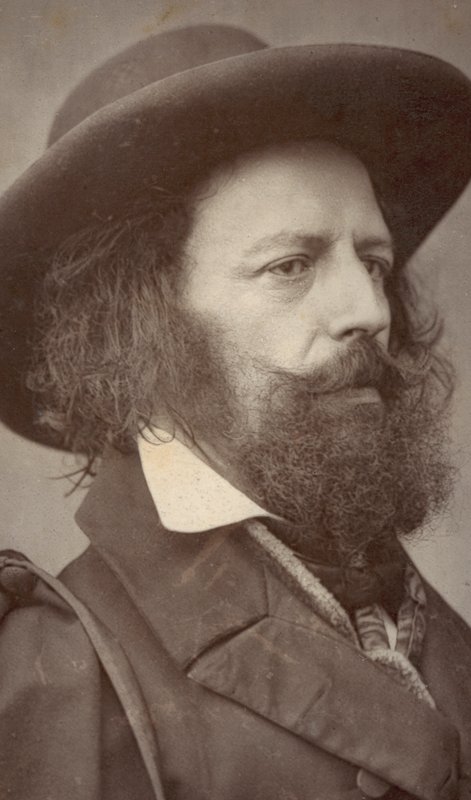 Alfred Lord Tennyson, poet, porträtt (s/v foto) av English Photographer