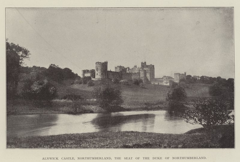 Alnwick Castle, Northumberland, säte för hertigen av Northumberland av English Photographer