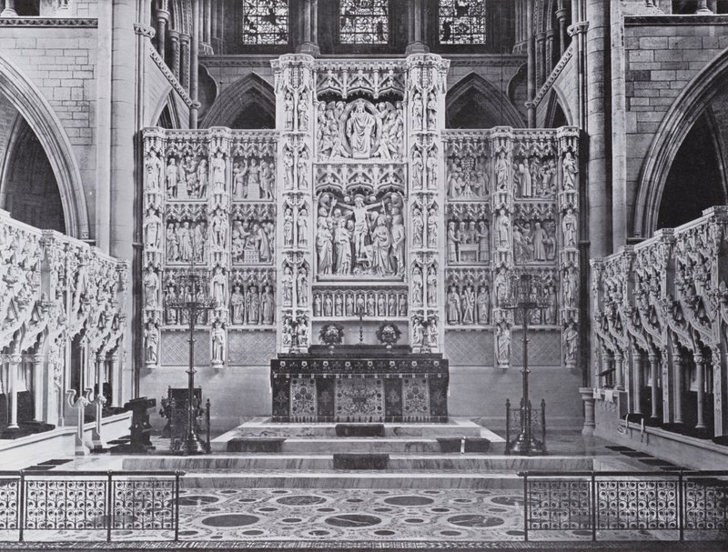 Altar och Reredos, Truro katedral (s/v foto) av English Photographer