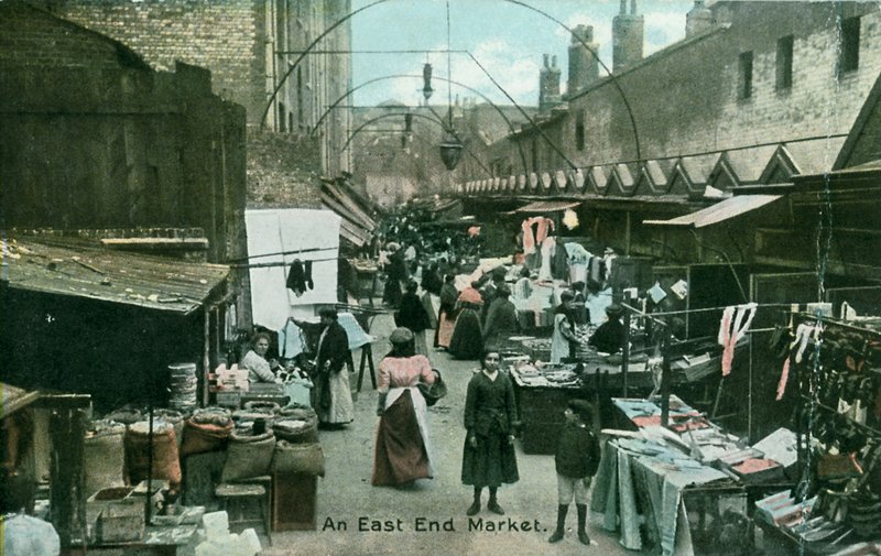 En East End-marknad av English Photographer
