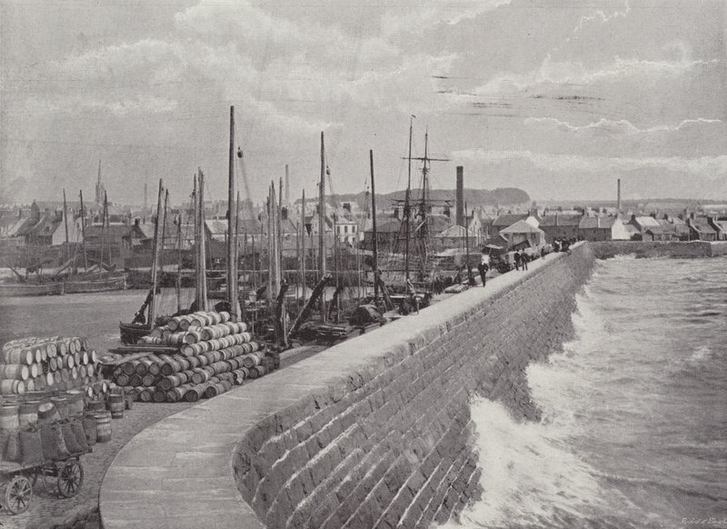 Arbroath, skyddsmuren av English Photographer