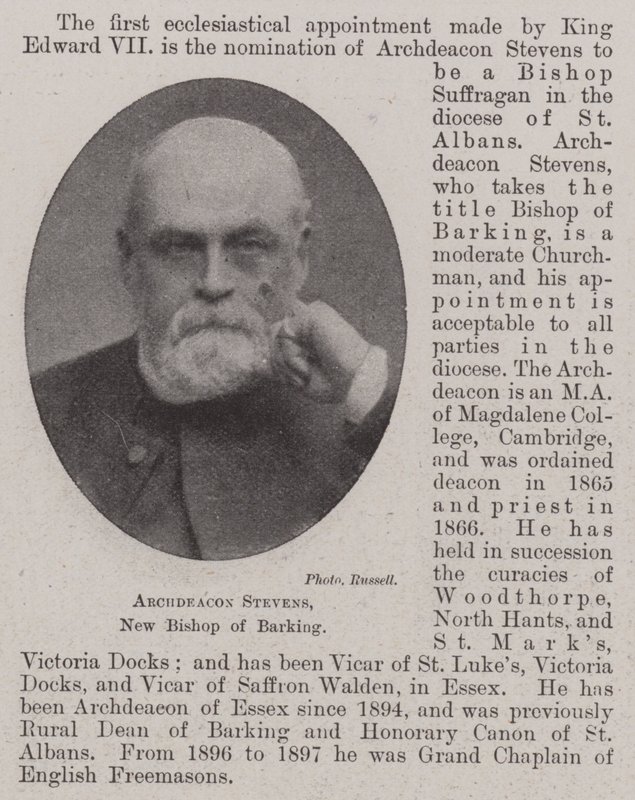 Ärkediakon Stevens, ny biskop av Barking av English Photographer