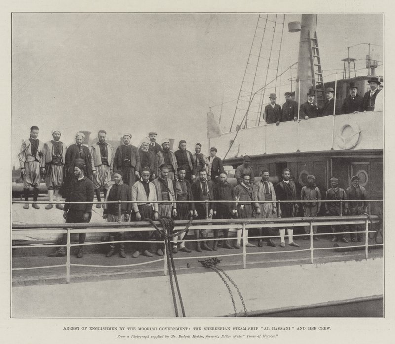 Arrestering av engelsmän av den moriska regeringen, Shereefian Steam-Ship Al Hassani och hennes besättning av English Photographer