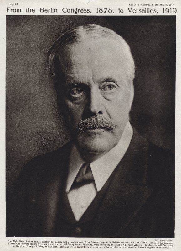 Arthur Balfour, brittisk konservativ politiker och premiärminister (s/v foto) av English Photographer