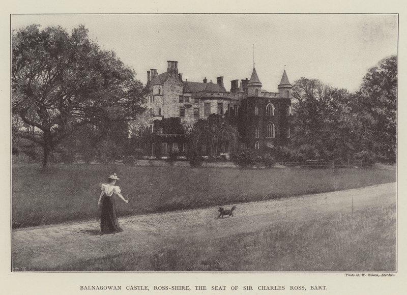 Balnagowan Castle, Ross-Shire, säte för Sir Charles Ross, Baronet av English Photographer
