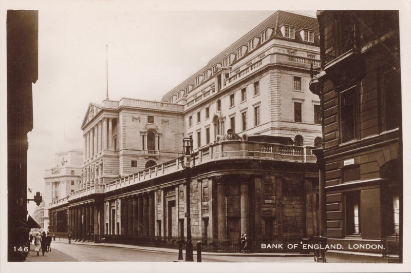 Bank of England, London (s/v foto) av English Photographer