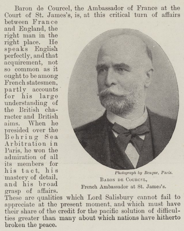 Baron de Courcel, fransk ambassadör vid St James