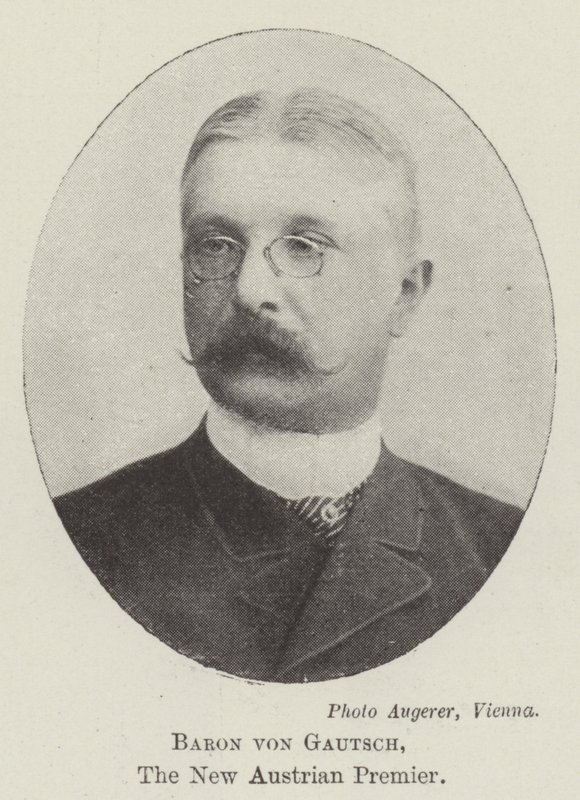 Baron von Gautsch, den nya österrikiska premiärministern av English Photographer