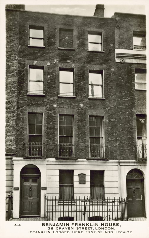 Benjamin Franklins hus, Craven Street, London (s/v foto) av English Photographer