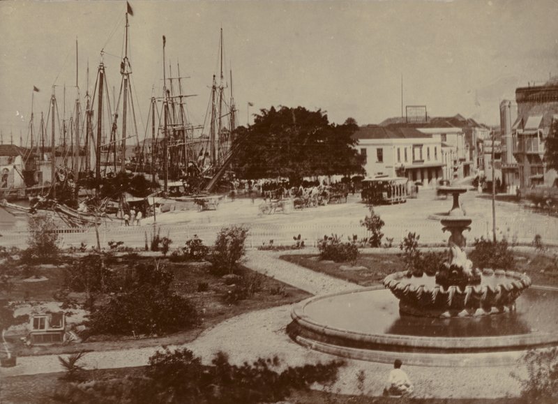 Bridgetown Harbour, cirka 1900 av English Photographer