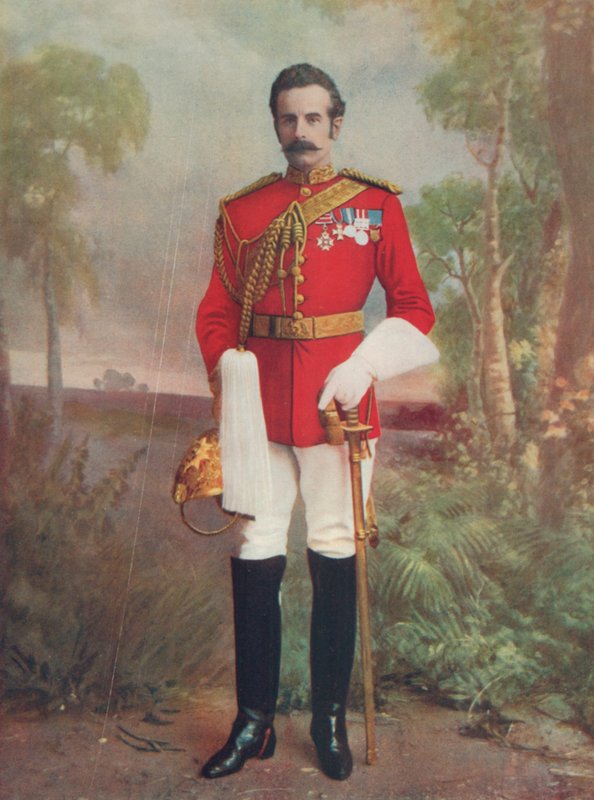Brigadgeneral Douglas M.B.H., Earl of Dundonald. Leder en beriden brigad i Sydafrika av English Photographer