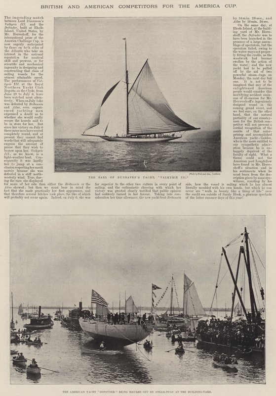 Brittiska och amerikanska tävlande till America Cup av English Photographer