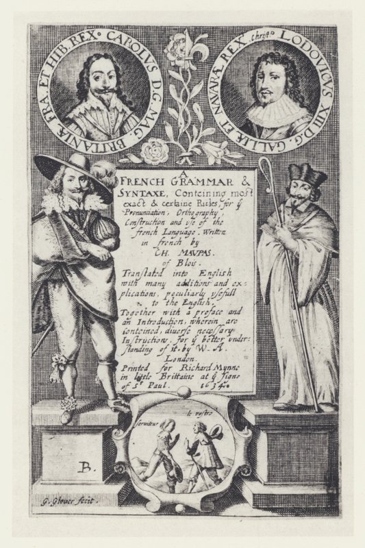C Maupas, A French Grammar, R Mynne 1634 (s/v foto) av English Photographer