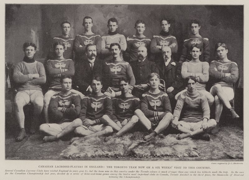 Kanadensiska Lacrosse-spelare i England, Toronto-laget är nu på sex veckors besök i detta land av English Photographer