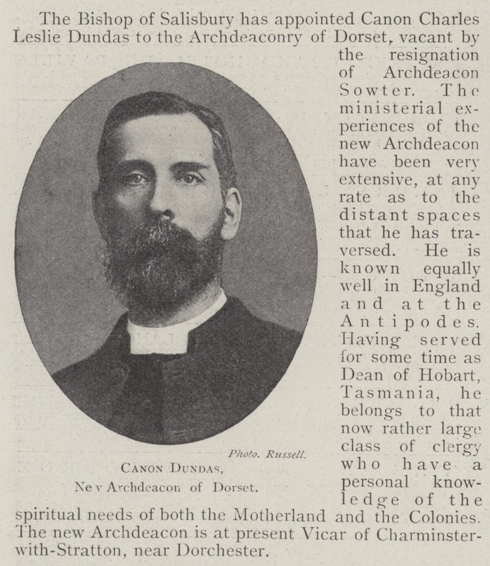 Canon Dundas, ny ärkediakon av Dorset av English Photographer