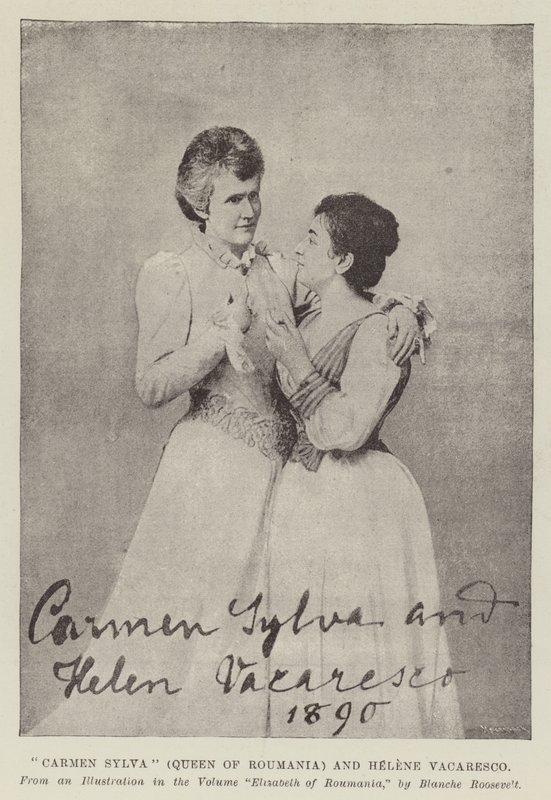 Carmen Sylva (drottning av Rumänien) och Helene Vacaresco av English Photographer