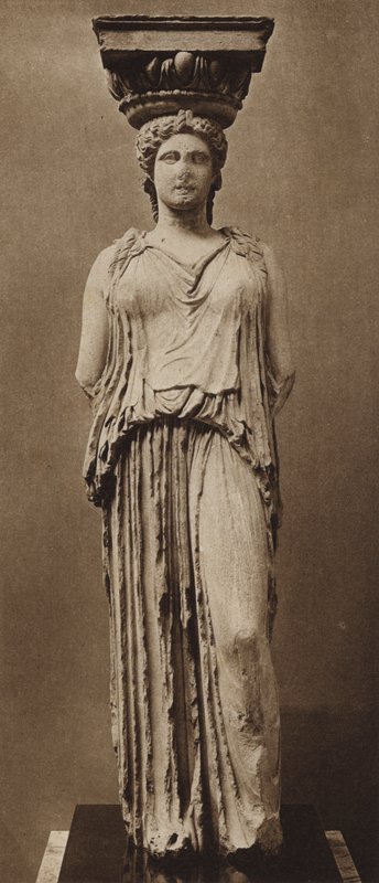 Karyatid av Erechtheum (svartvitt foto) av English Photographer