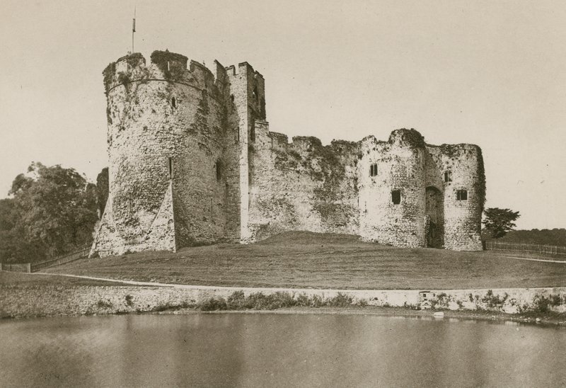 Chepstow Castle, från vallgraven av English Photographer