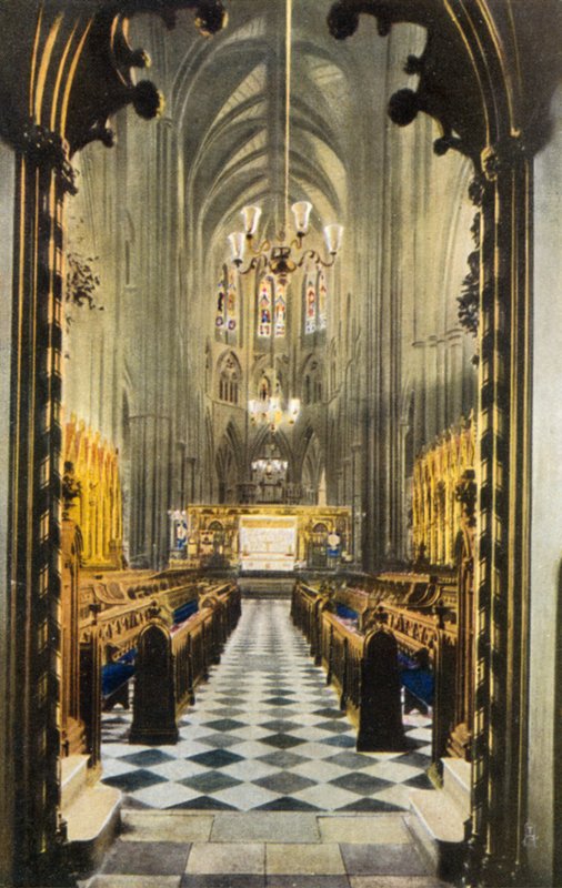 Kör från under orgelloftet, Westminster Abbey, London (foto) av English Photographer