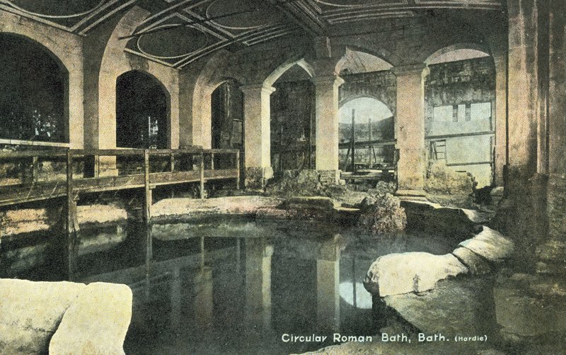 Circular Roman Bath, Bath (färgfoto) av English Photographer