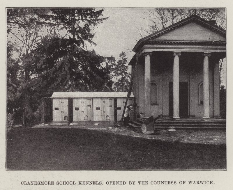 Clayesmore School, Kennels, öppnad av grevinnan av Warwick av English Photographer