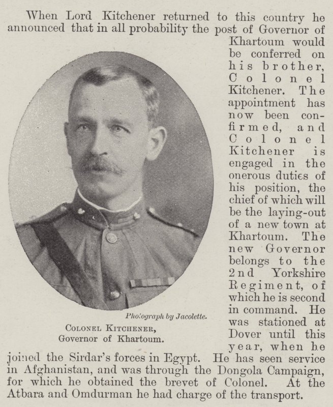 Överste Kitchener, guvernör i Khartoum av English Photographer