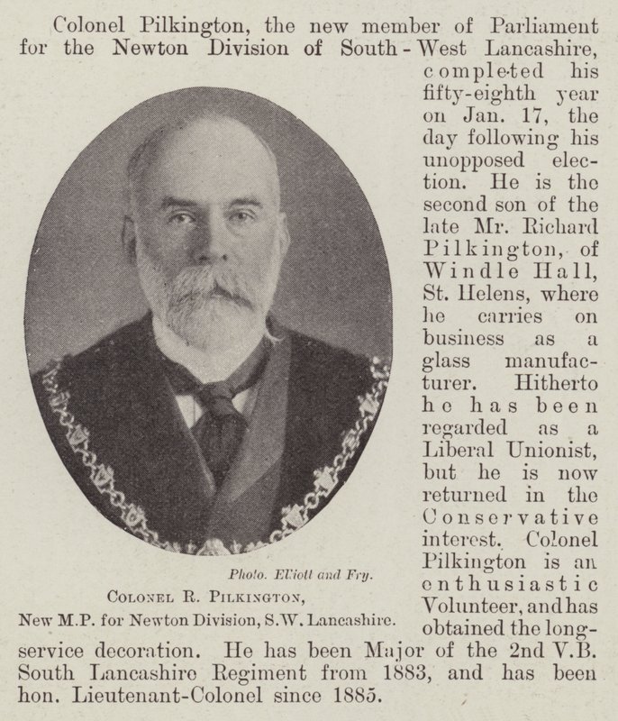 Överste R Pilkington, ny MP för Newton Division, SW Lancashire av English Photographer