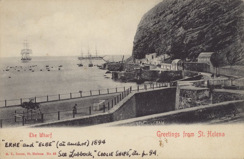 Coolie skeppar Erne och Elbe, St Helena av English Photographer