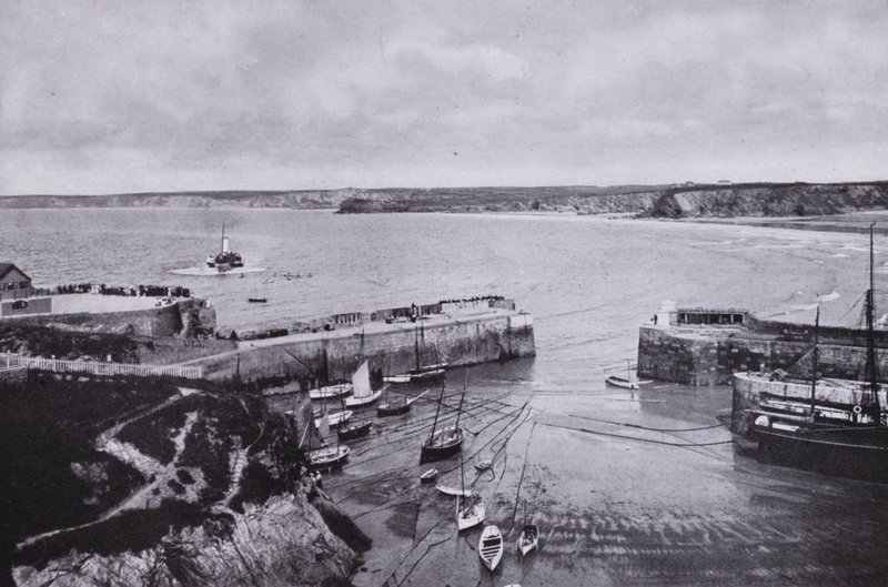 Cornwall: Newquay, the Harbour (s/v foto) av English Photographer
