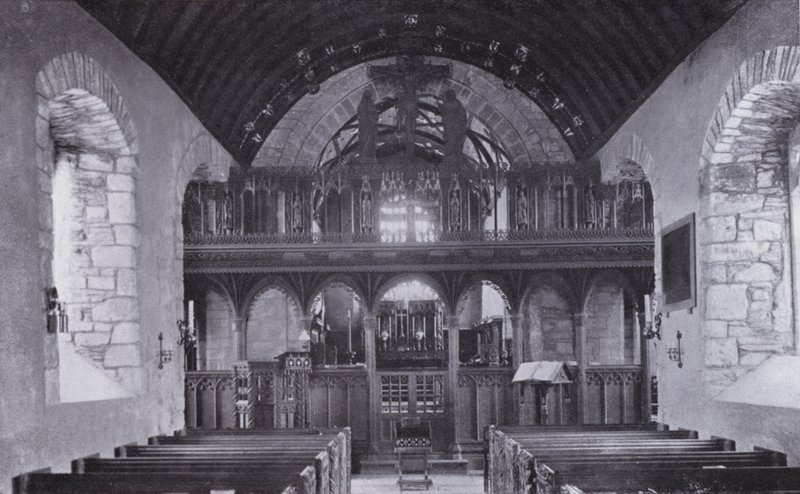Cornwall: The Screen, St Crantock Church (s/v foto) av English Photographer