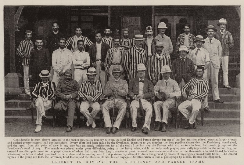 Cricket i Bombay, presidentskapet och Parsee-lagen av English Photographer