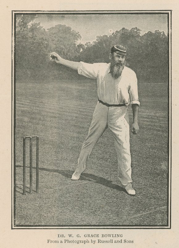 Cricketspelaren Dr W G Grace av English Photographer