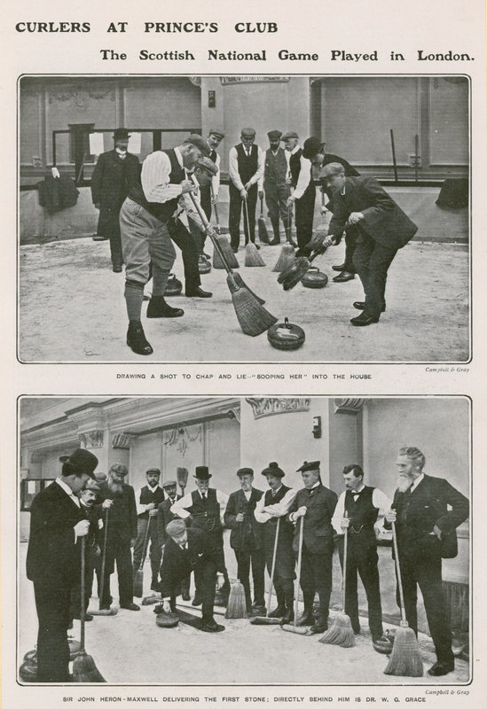 Curlers på Princes Club, den skotska landskampen i London av English Photographer