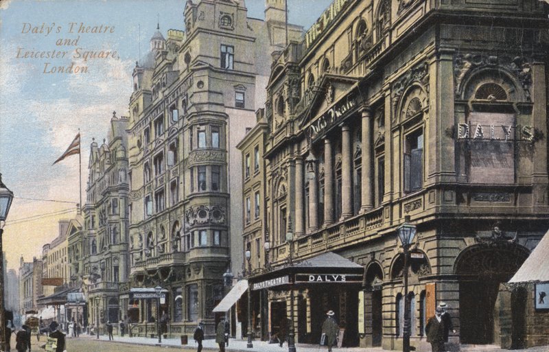 Dalys Theatre, Leicester Square, London (färgad bild) av English Photographer