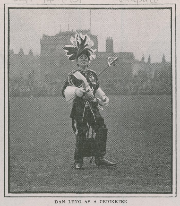 Dan Leno som cricketspelare av English Photographer