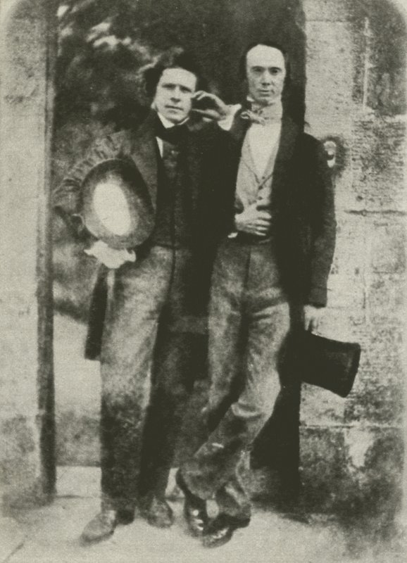 David Octavius Hill (vänster) och W B Johnstone, chef för Scotish National Gallery (s/v foto) av English Photographer