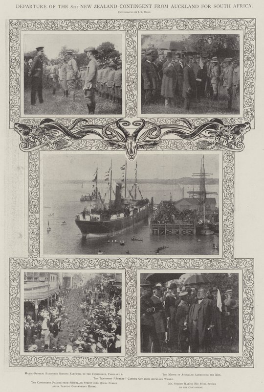 Avgång från den 8:e Nya Zeelands kontingent från Auckland till Sydafrika av English Photographer
