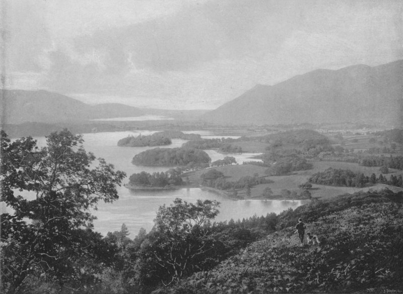 Derwentwater, från Falcon Crag av English Photographer