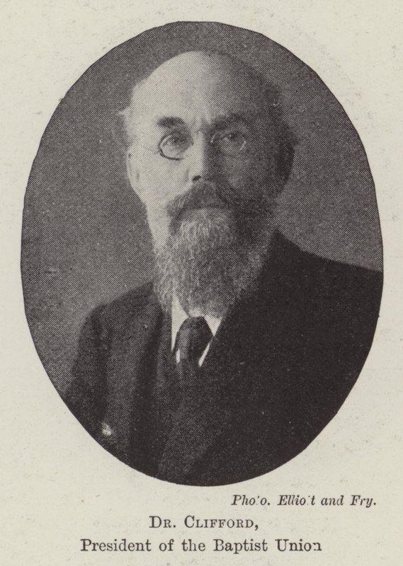 Dr Clifford, president för Baptistunionen av English Photographer