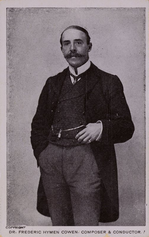 Dr Frederic Hymen Cowen, kompositör, pianist och dirigent (1852-1935) av English Photographer