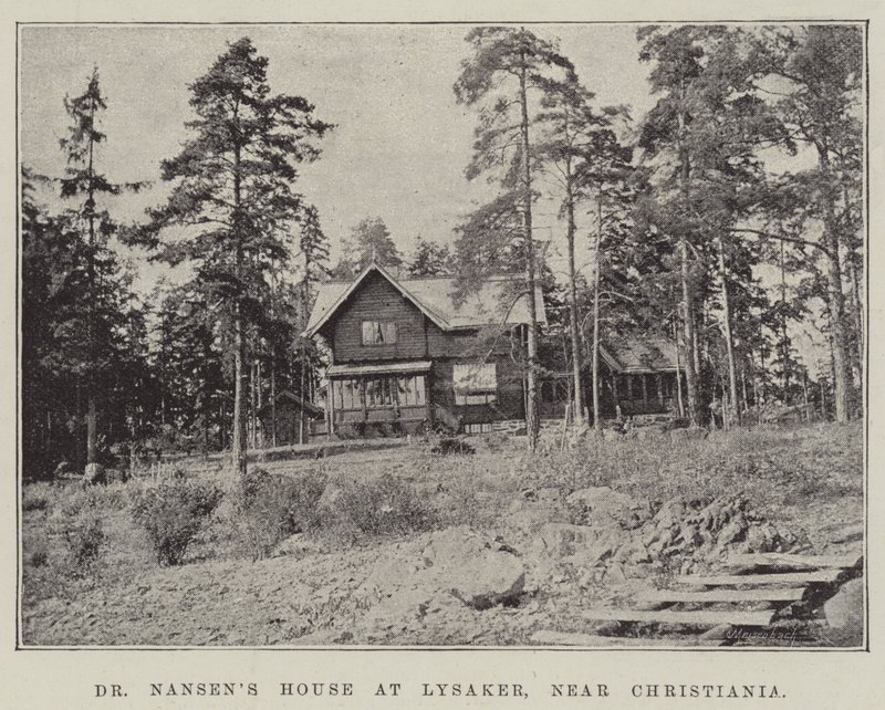 Dr Nansens hus på Lysaker, nära Christiania av English Photographer
