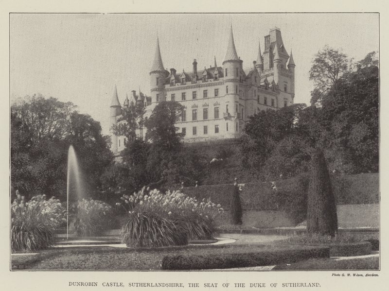 Dunrobin Castle, Sutherlandshire, säte för hertigen av Sutherland av English Photographer